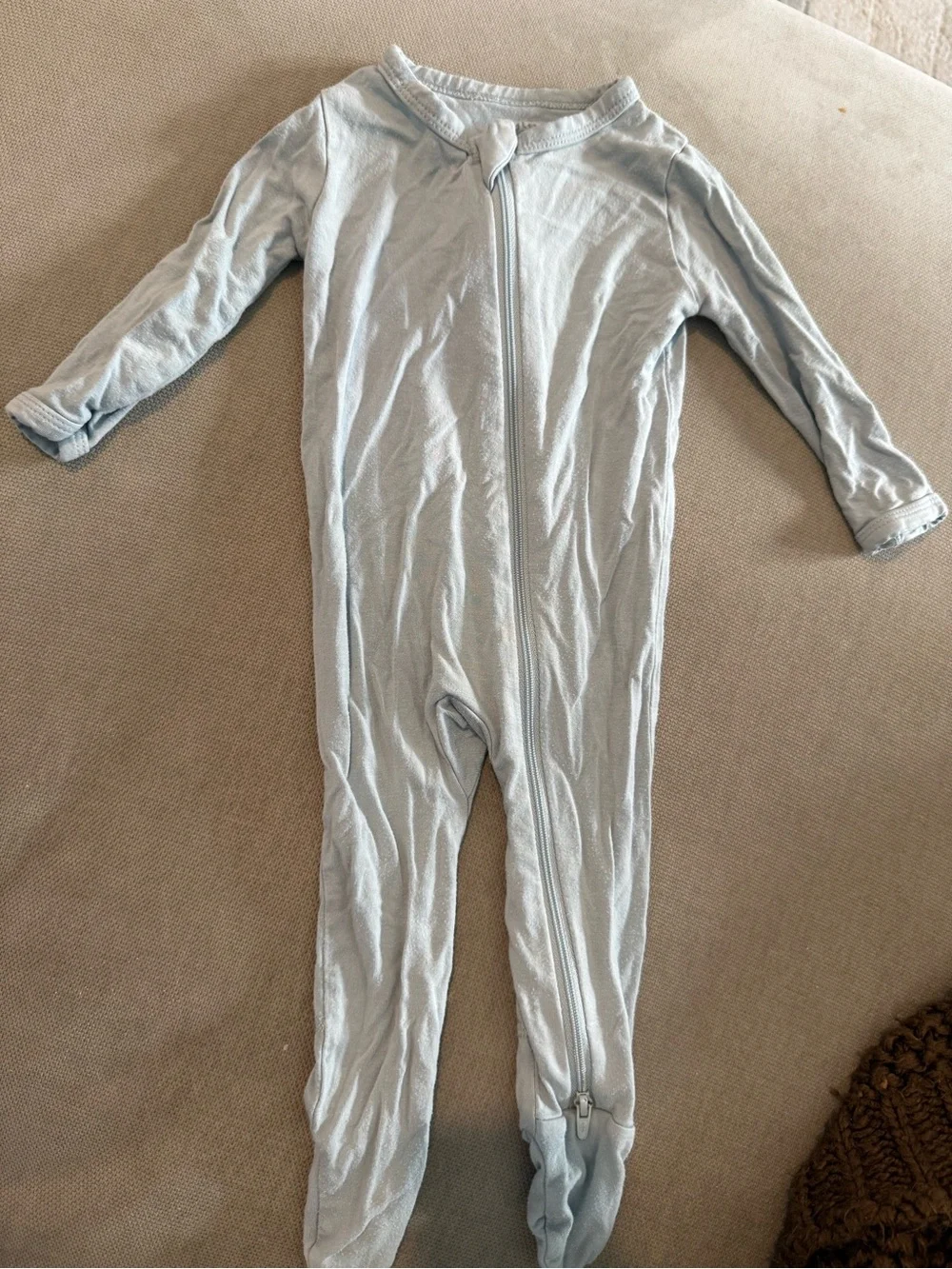 Kyte BABY Blue Zip Front Baby One-Piece Footie